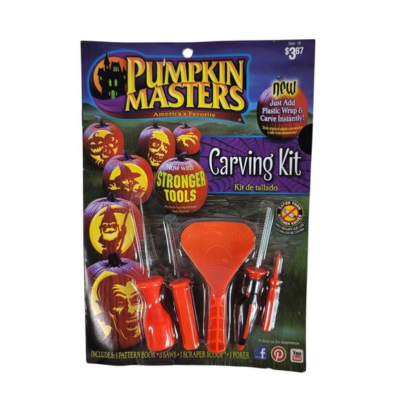 Halloween Carving Decorating Kits Lot Pumpkin Masters 2 Crazy Faces Paint NEW - Picture 7 of 10